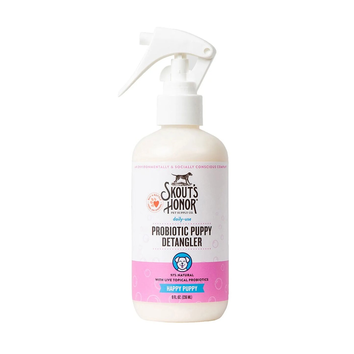 Skout's Honor Probiotic Daily Use Detangler Happy Puppy 8 oz